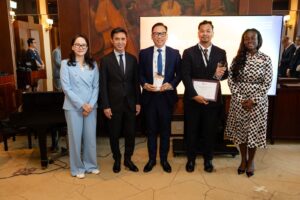 Skillet with PMI leadership at the PMI APAC Authorized Training Partner Honors 2026 in Seoul